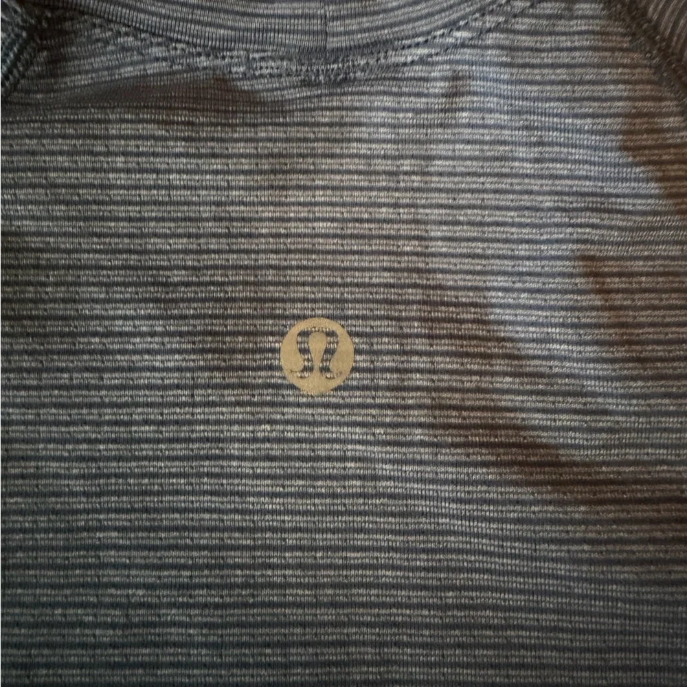Lululemon Blue Swiftly Tech Cropped Short-Sleeve - Picture 2 of 4